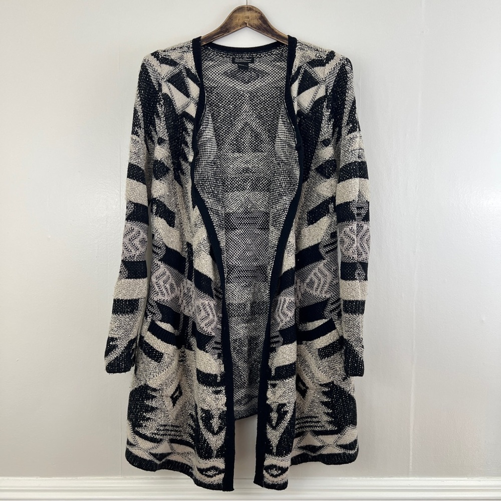 Lucky Brand Western Print Longline Cardigan Size Medium